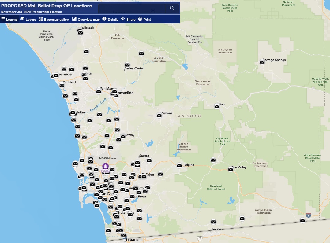 vote 2020 mail drop locations